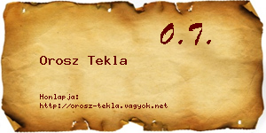 Orosz Tekla névjegykártya