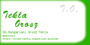 tekla orosz business card